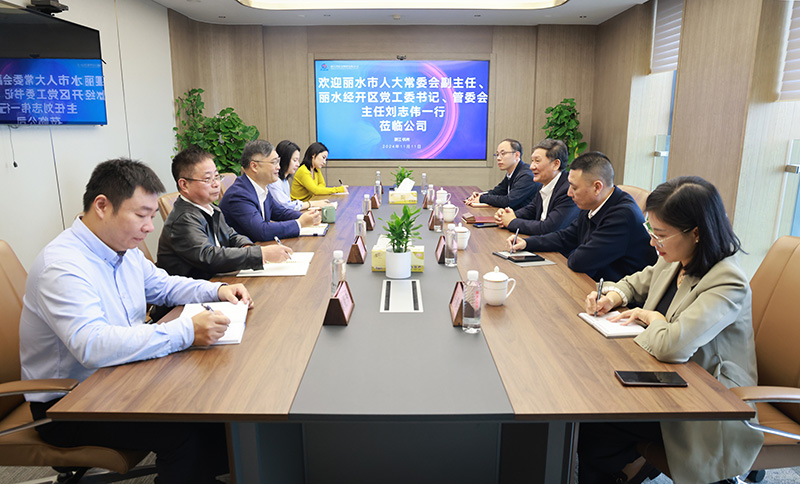 浙江省麗水市人大常委會副主任、麗水經開區黨工委書記、管委會主任劉志偉帶隊來訪冶金物資